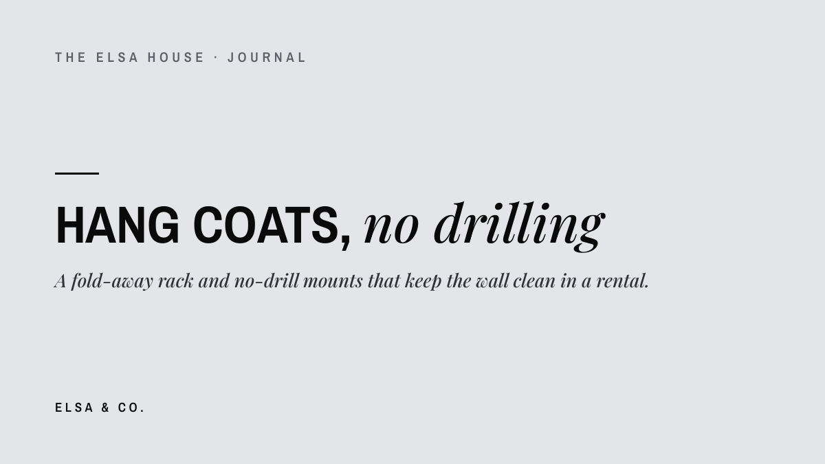 Coat storage for a rented flat: hang coats without drilling